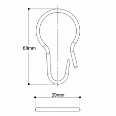 Curtain Hooks 12pcs metal κρίκοι κουρτίνας μπάνιου MRShome