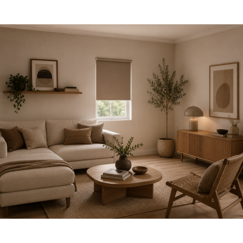 Ρόλερ Μερικής Σκίασης 100x230cm Καφέ MRShome