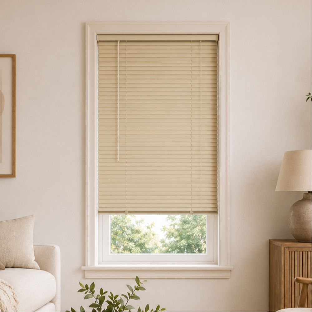 Μεταλλικό Στόρι αλουμινίου 25mm 120x140cm Μπεζ MRShome