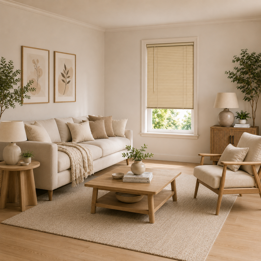 Μεταλλικό Στόρι αλουμινίου 25mm 120x140cm Μπεζ MRShome