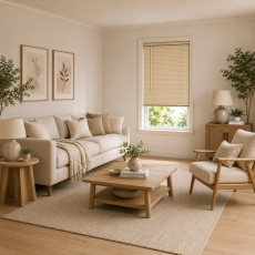 Μεταλλικό Στόρι αλουμινίου 25mm 120x140cm Μπεζ MRShome