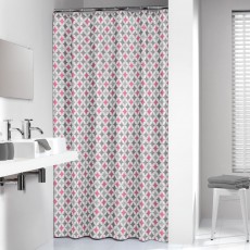 Diamonds 180x200 pink κουρτίνα μπάνιου υφασμάτινη Sealskin Diamonds 180x200 pink κουρτίνα μπάνιου υφασμάτινη Sealskin
