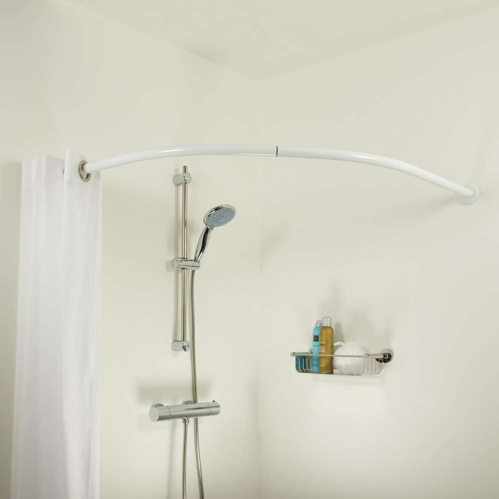Rondalux white 90x90 Ø 28 mm βραχίονας μπάνιου γωνιακός Sealskin