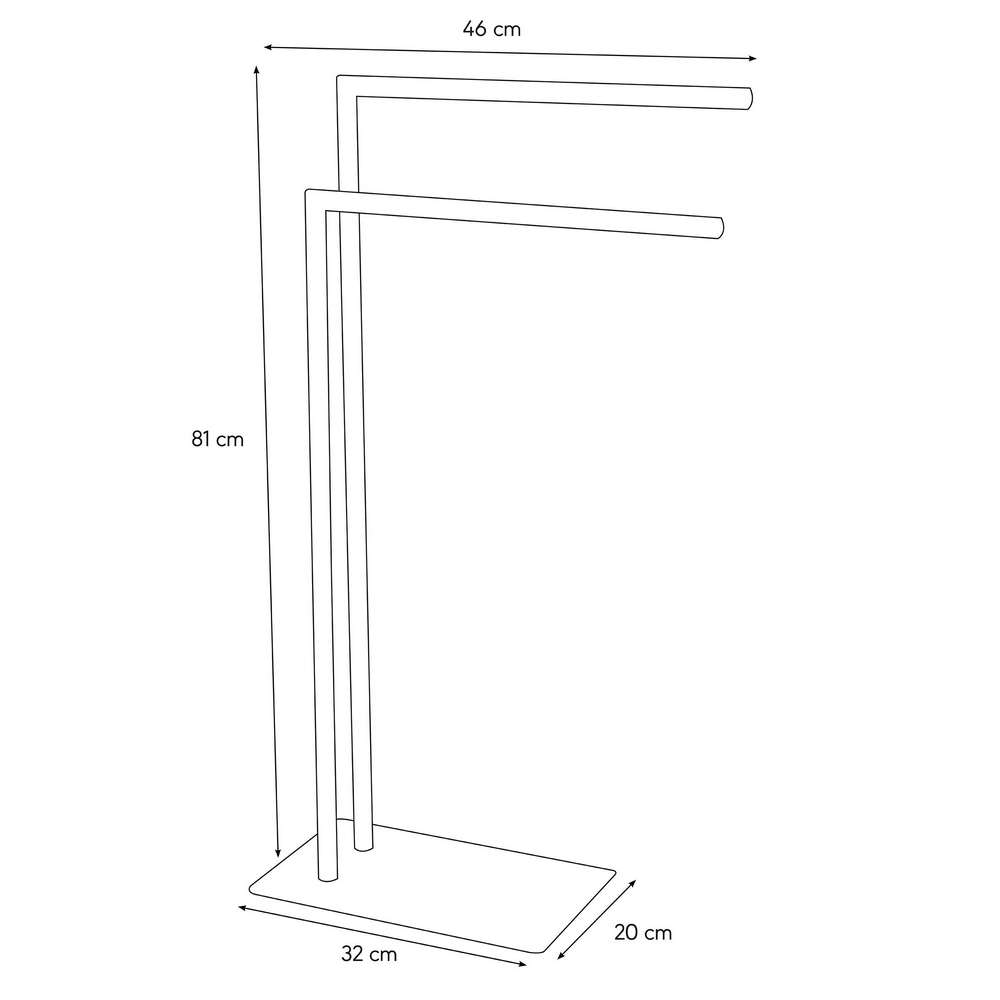 Tube white κρεμάστρα επιδαπέδια 2 θέσεων Sealskin