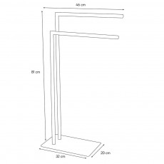 Tube white κρεμάστρα επιδαπέδια 2 θέσεων Sealskin