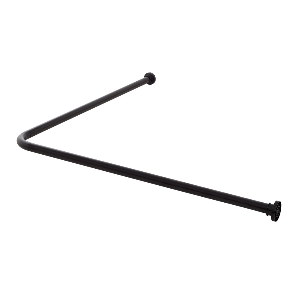 90x90 Ø 28 mm black βραχίονας μπάνιου γωνιακός Sealskin