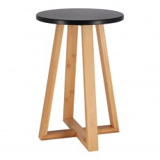 Σκαμπώ Bamboo Μαύρο/Μπεζ 30x30x43cm MRShome