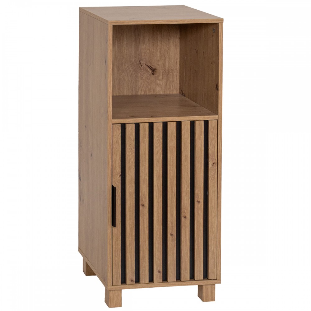 Έπιπλο Ξύλινο με Ντουλάπι και Ράφι Καφέ 35x30x86cm MRShome