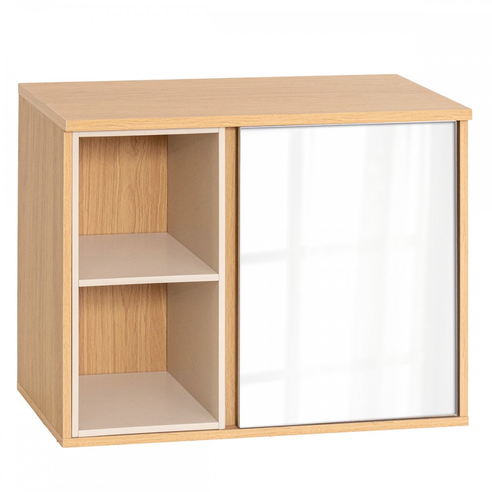 Έπιπλο Μπάνιου με Καθρέπτη 60x20x45cm Μπεζ/Λευκό MRShome